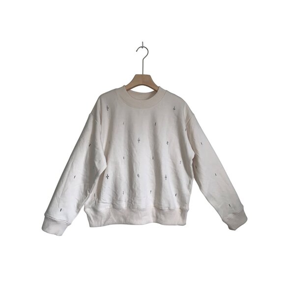 A New Day Womens Ivory Cream Sweater Long Sleeve Pullover Crewneck Medium - Picture 3 of 12